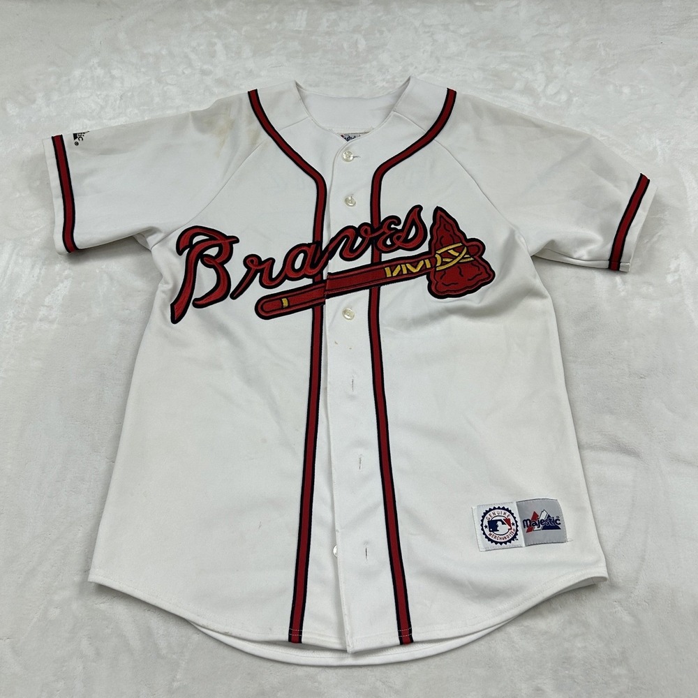 Majestic Baseball Jersey Mens M White Atlanta Braves John Smoltz 29 Vintage